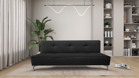 Sofa Cama Reclinable El Bazar Store Milo Negro , Futon 3 posiciones, Sala
