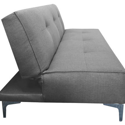 Sofa Cama Reclinable El Bazar Store Milo Gris Plata , Futon 3 posiciones, Sala
