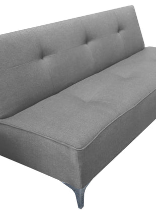 Sofa Cama Reclinable El Bazar Store Milo Gris Plata , Futon 3 posiciones, Sala