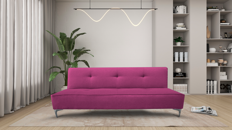 Sofa Cama Reclinable El Bazar Store Milo Rosa , Futon 3 posiciones, Sala