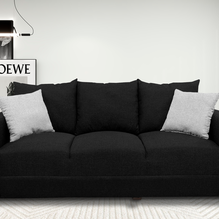 Sala Modular 3-2-1 El Bazar Store Negro, Sofa, Love seat y sillon