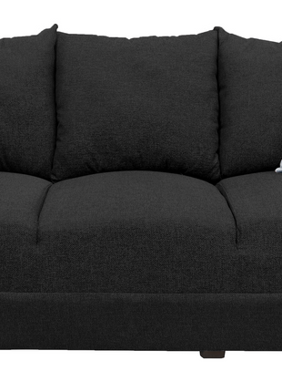 Sofa El Bazar Store Miami Lino Negro 3 Plazas, Modular, Moderno, Sala