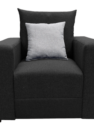 Sillon El Bazar Store Miami Lino Negro 1 Plaza, Modular, Moderno, Sala