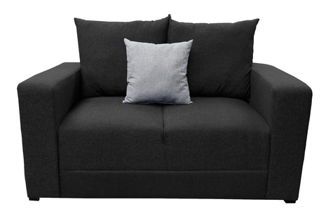 Love seat El Bazar Store Miami Lino negro 2 plazas, Modular, Moderno, Sala