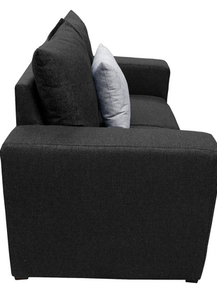 Love seat El Bazar Store Miami Lino negro 2 plazas, Modular, Moderno, Sala