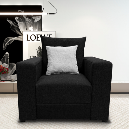 Sala Modular 3-2-1 El Bazar Store Negro, Sofa, Love seat y sillon