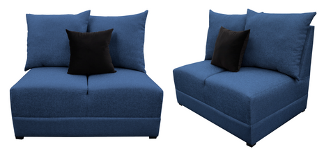 Sala Modular El Bazar Store Noruega 2-2 Azul Marino lino nacional 2 Love seat