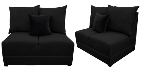 Sala Modular El Bazar Store Noruega 2-2 negro lino nacional 2 Love seat