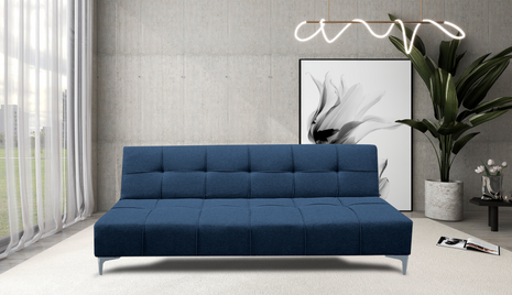 Sofá Cama Reclinable New York Lino Azul Marino Futon 3 Posiciones, El Bazar Store