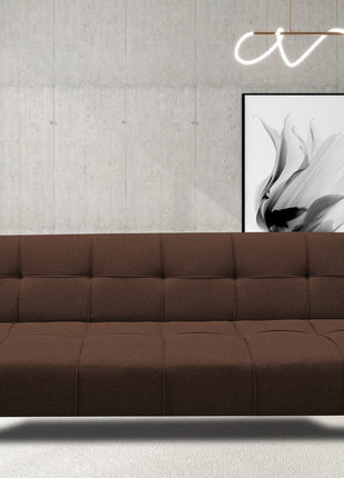 Sofá Cama Reclinable New York Lino Chocolate Futon 3 Posiciones, El Bazar Store