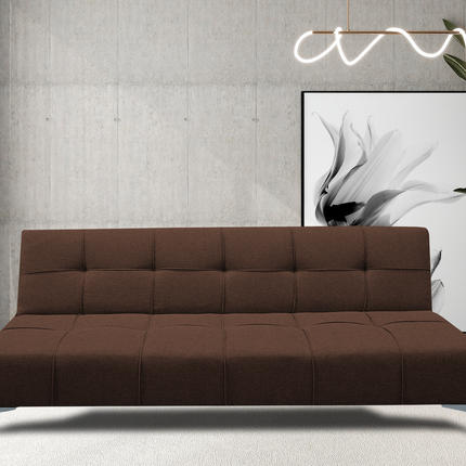 Sofá Cama Reclinable New York Lino Chocolate Futon 3 Posiciones, El Bazar Store