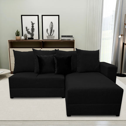 Sala Esquinera Orlando Lino Negro - 200 x 160 cm, El Bazar Store