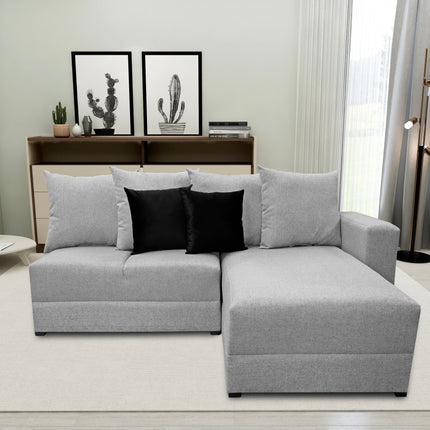 Sala Esquinera Orlando Gris Plata - 200 x 160 cm, El Bazar Store