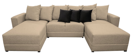 Sala Esquinera Modular en U El Bazar Store Oslo Lino Beige 160x290x160 cm 3 Piezas