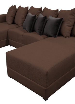 Sala Esquinera Modular en U El Bazar Store Oslo Lino Gris Plata 160x290x160 cm 3 Piezas