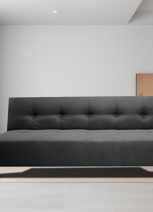 Sofá Cama Reclinable Vegas Lino Gris Oxford Futon 3 Posiciones, El Bazar Store