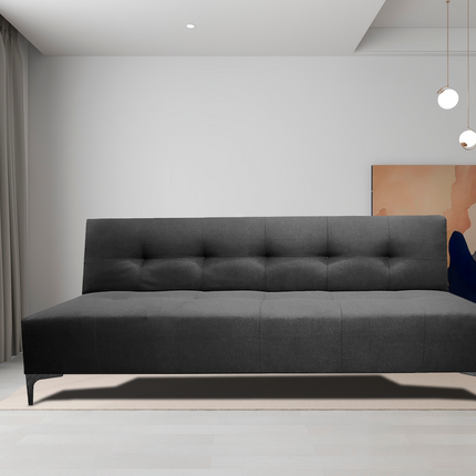 Sofá Cama Reclinable Vegas Lino Gris Oxford Futon 3 Posiciones, El Bazar Store