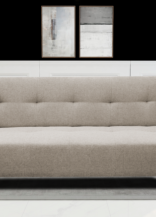 Sofa Cama Paris Lino Beige, Brazos plegables, El Bazar Store, Futon 3 posiciones