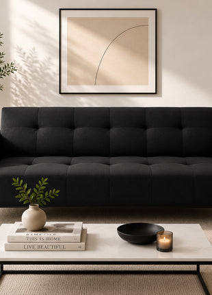 Sofa Cama Paris Lino, Brazos plegables, El Bazar Store, Futon 3 posiciones