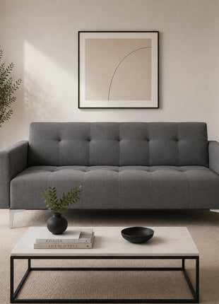 Sofa Cama Paris Lino, Brazos plegables, El Bazar Store, Futon 3 posiciones