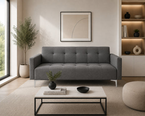 Sofa Cama Paris Lino, Brazos plegables, El Bazar Store, Futon 3 posiciones