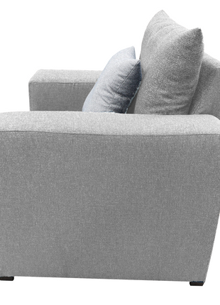 Sillon El Bazar Store Miami Lino Gris Plata 1 Plaza, Modular, Moderno, Sala
