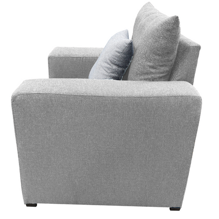 Sillon El Bazar Store Miami Lino Gris Plata 1 Plaza, Modular, Moderno, Sala