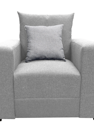 Sillon El Bazar Store Miami Lino Gris Plata 1 Plaza, Modular, Moderno, Sala