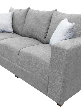 Sofa El Bazar Store Miami Lino Gris Plata 3 Plazas, Modular, Moderno, Sala