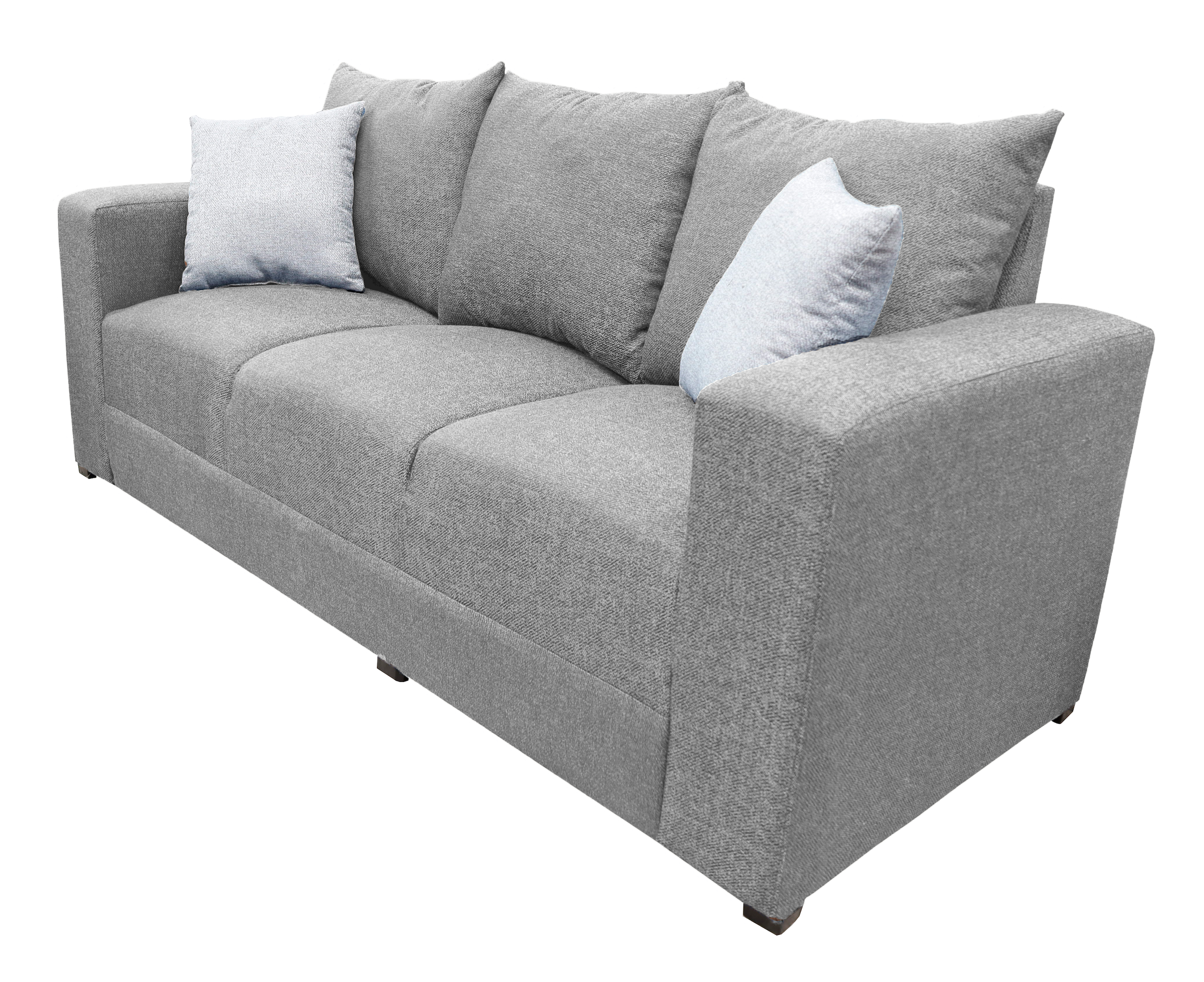 Sofa El Bazar Store Miami Lino Gris Plata 3 Plazas, Modular, Moderno, Sala