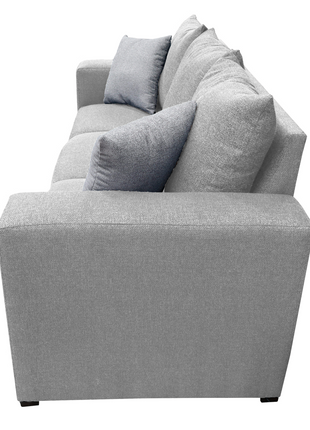 Sofa El Bazar Store Miami Lino Gris Plata 3 Plazas, Modular, Moderno, Sala