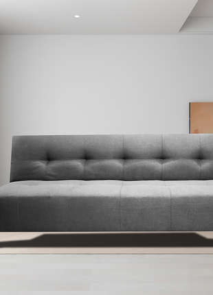 Sofá Cama Reclinable Vegas Lino Plata Futon 3 Posiciones, El Bazar Store