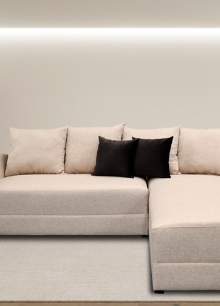 Sala Esquinera Samso Lino Beige- 240x180 cm, El Bazar Store