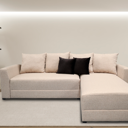 Sala Esquinera Samso Lino Beige- 240x180 cm, El Bazar Store