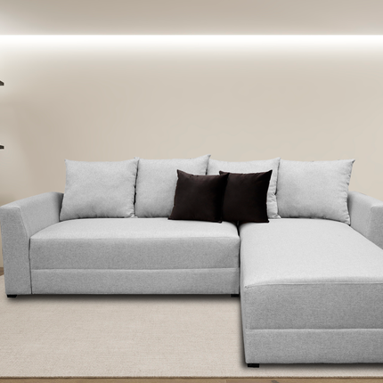 Sala Esquinera Samso Lino Gris plata- 240x180 cm, El Bazar Store