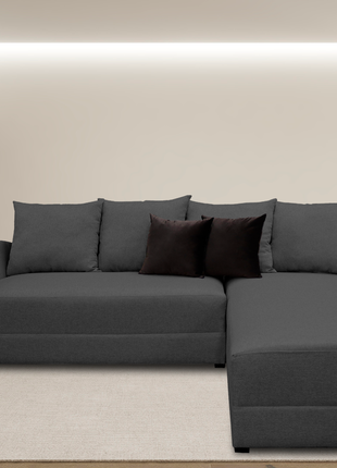 Sala Esquinera Samso Lino Gris Oxford- 240x180 cm, El Bazar Store