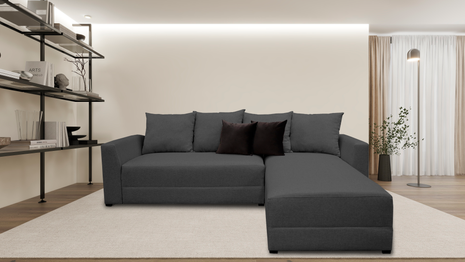 Sala Esquinera Samso Lino Gris Oxford- 240x180 cm, El Bazar Store