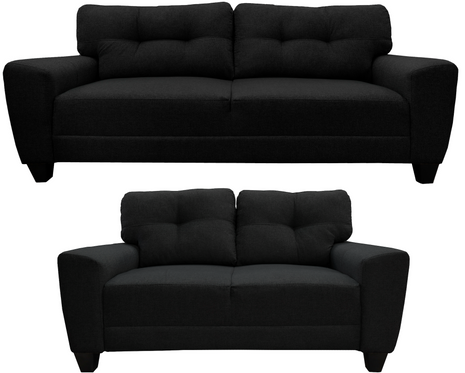 Sala Modular 3-2 El Bazar Store Sidney Lino nacional Negro Sofá Love seat