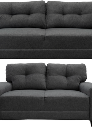 Sala Modular 3-2 El Bazar Store Sidney Lino nacional Gris Oxford Sofá Love seat