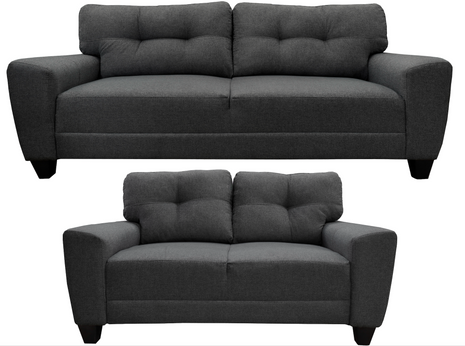 Sala Modular 3-2 El Bazar Store Sidney Lino nacional Gris Oxford Sofá Love seat