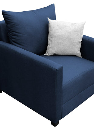 Sillón El Bazar Store Atlanta Lino Azul Marino 1 plaza Modular Moderno