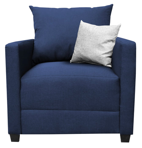 Sillón El Bazar Store Atlanta Lino Azul Marino 1 plaza Modular Moderno