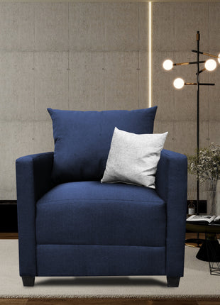 Sillón El Bazar Store Atlanta Lino Azul Marino 1 plaza Modular Moderno