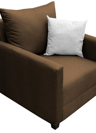 Sillón El Bazar Store Atlanta Lino Chocolate 1 plaza Modular Moderno