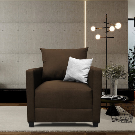 Sillón El Bazar Store Atlanta Lino Chocolate 1 plaza Modular Moderno