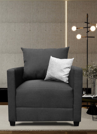 Sillón El Bazar Store Atlanta Lino Gris Oxford 1 plaza Modular Moderno