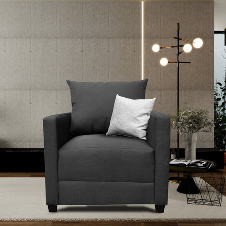 Sillón El Bazar Store Atlanta Lino Gris Oxford 1 plaza Modular Moderno