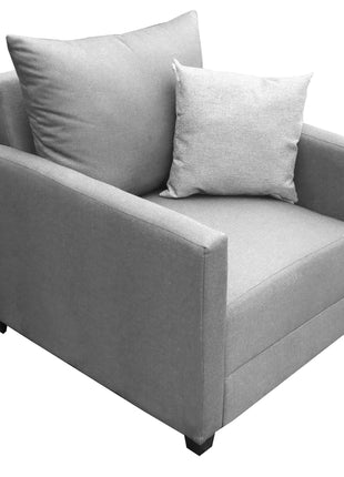 Sala Modular 3-2-1 El Bazar Store Atlanta Lino Gris Plata Sofa Love seat sillon