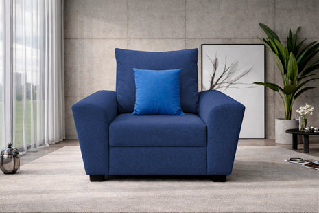 Sillón El Bazar Store Islandia Lino Azul Marino 1 plaza, Modular, Moderno, Sofá, sala