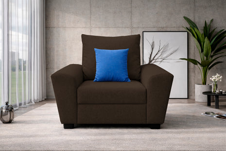 Sillón El Bazar Store Islandia Lino Chocolate 1 plaza, Modular, Moderno, Sofá, sala